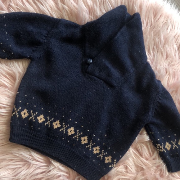 Janie and Jack Baby Boy Navy Sweater - Picture 2 of 4